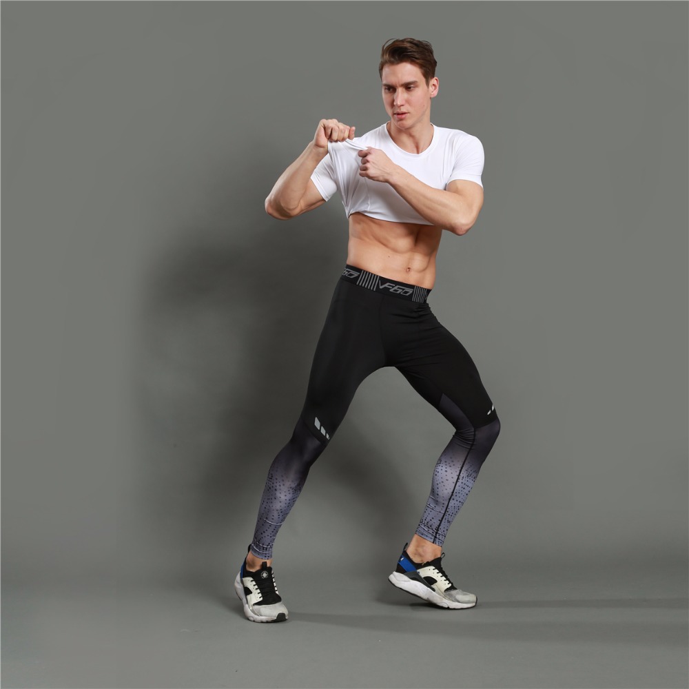 Gradient Printed Sports Men's Leggings