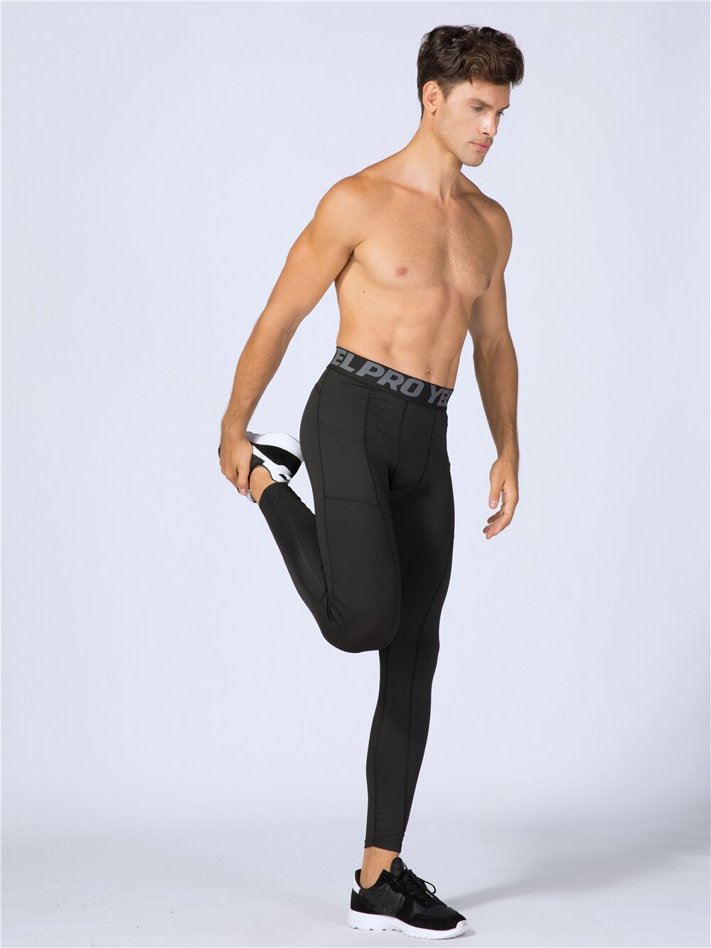 Phone Pocket Elastic Fitness Men's Leggings
