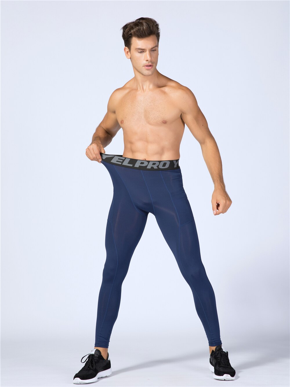 Phone Pocket Elastic Fitness Men's Leggings