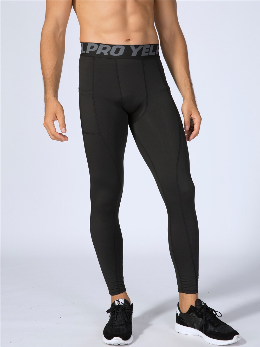 Phone Pocket Elastic Fitness Men's Leggings