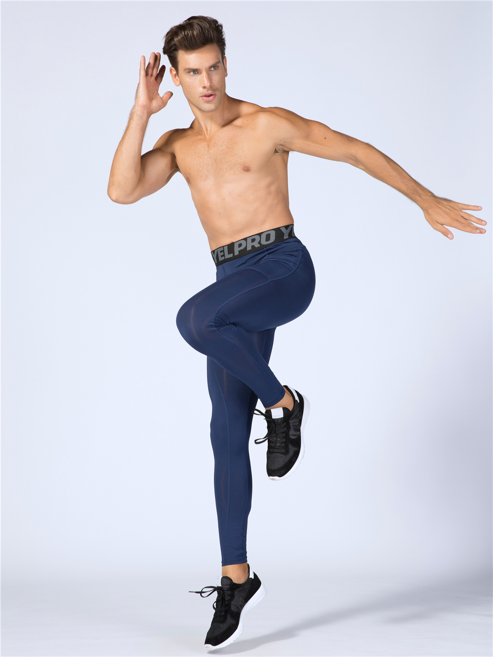 Phone Pocket Elastic Fitness Men's Leggings