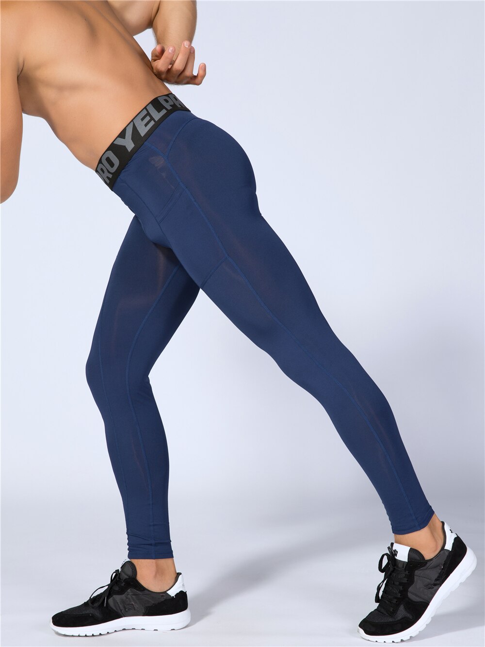 Phone Pocket Elastic Fitness Men's Leggings