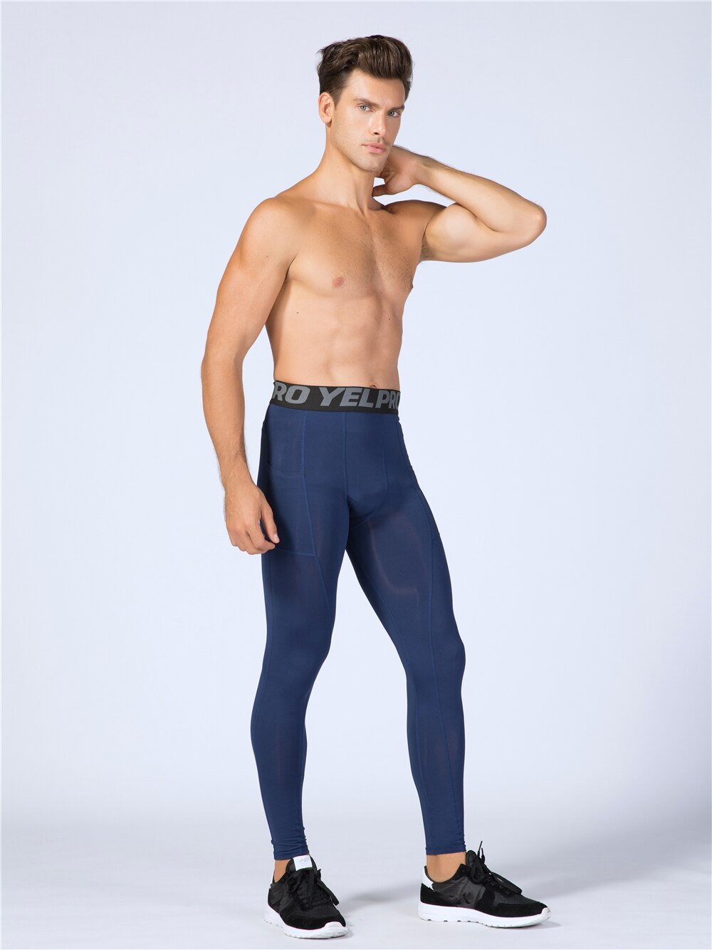 Phone Pocket Elastic Fitness Men's Leggings