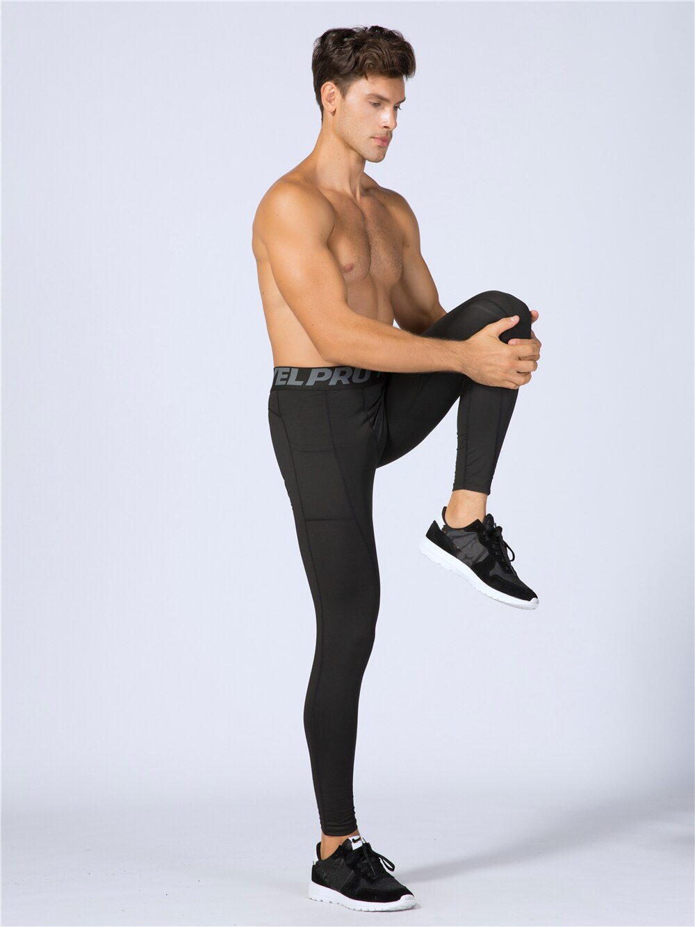 Phone Pocket Elastic Fitness Men's Leggings