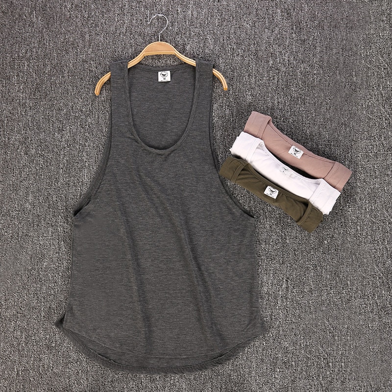 Men's Solid Color Loose Style Tank Top