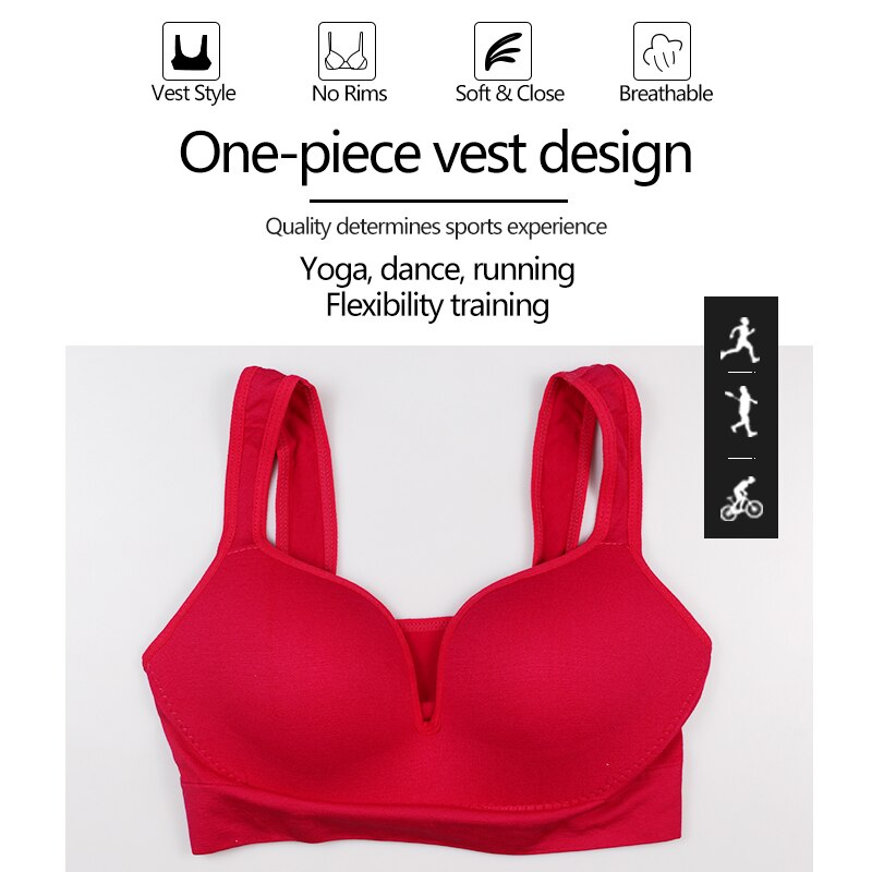 Women's Yoga Wireles Seamless Push Up Bra