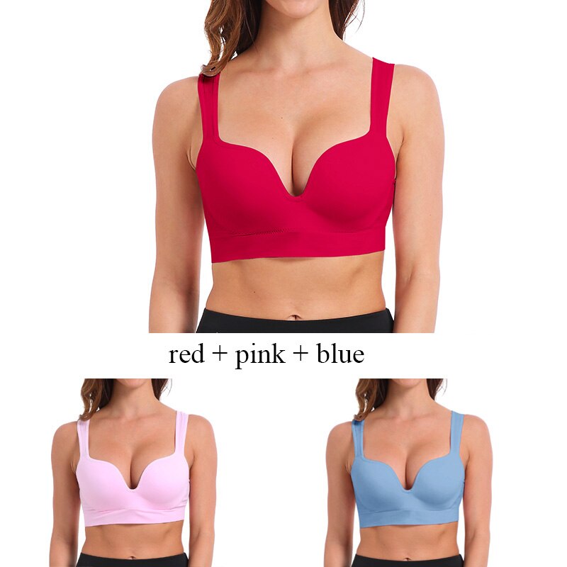 Women's Yoga Wireles Seamless Push Up Bra