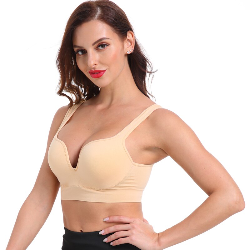 Women's Yoga Wireles Seamless Push Up Bra
