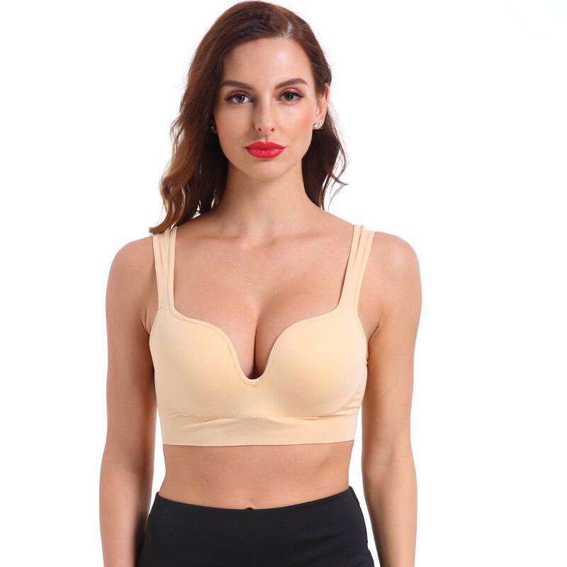 Women's Yoga Wireles Seamless Push Up Bra
