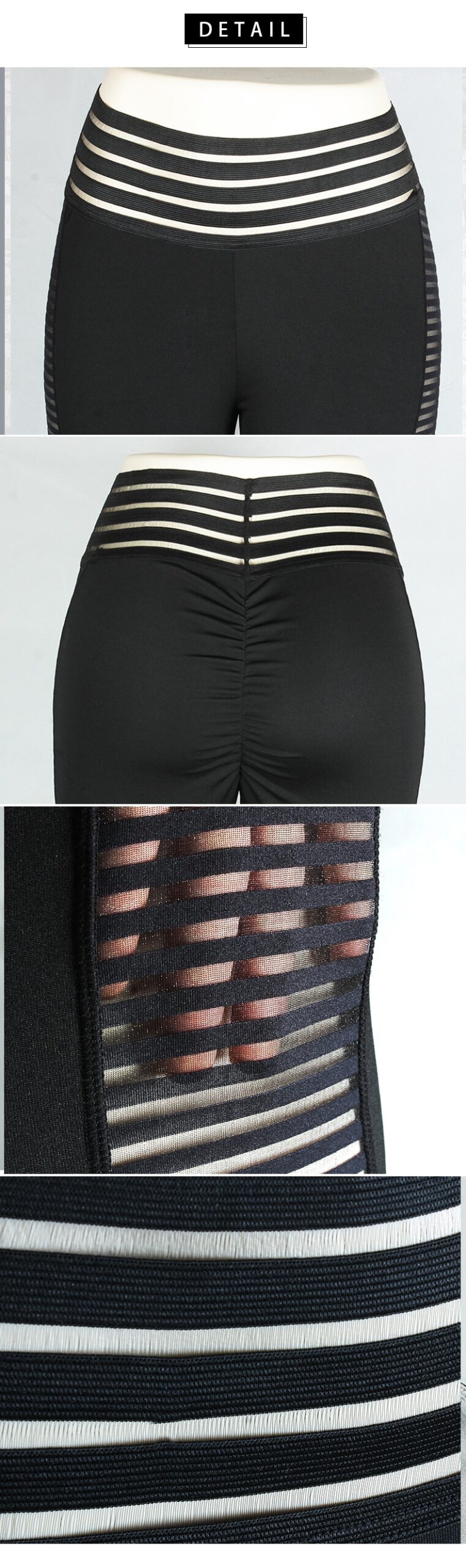 Striped Leggings with Push Up